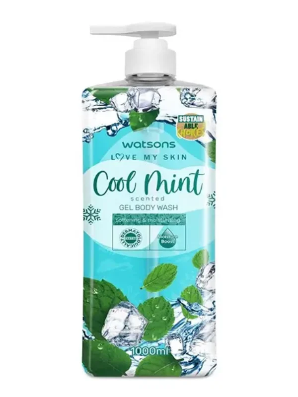 WATSONS LOVE MY SKIN COOL MINT SCENTED GEL BODY WASH -1000ml